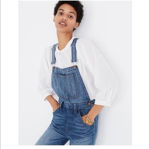 Madewell straight leg overalls in Bernard wash